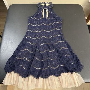Francesca's Blue Lace Cocktail Dress